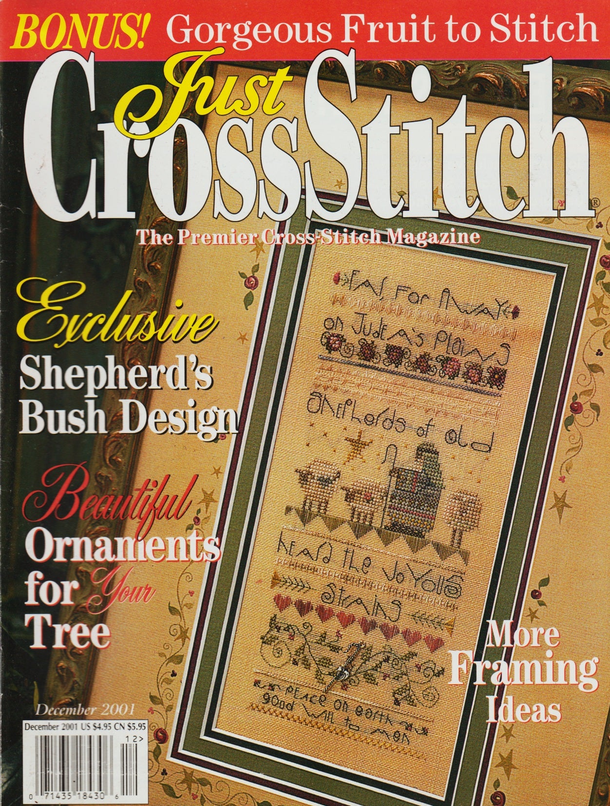 Just CrossStitch December 2001 magazine
