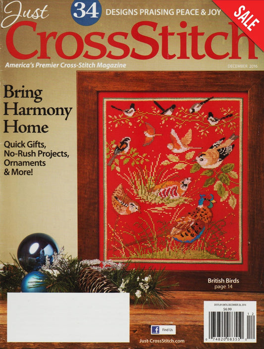 Just CrossStitch December 2016 cross stitch magazine