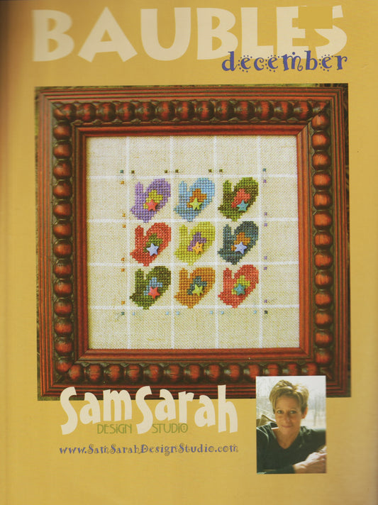 Sam Sarah December Baubles cross sticth pattern