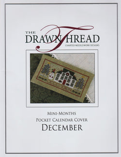 Drawn Thread December mini-months pocket calender cover cross stitch pattern