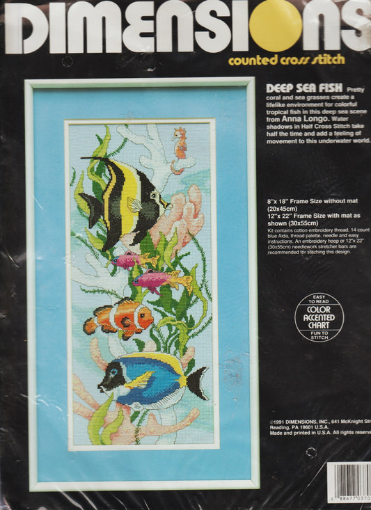 Dimensions Deep Sea Fish 3705 cross stitch kit