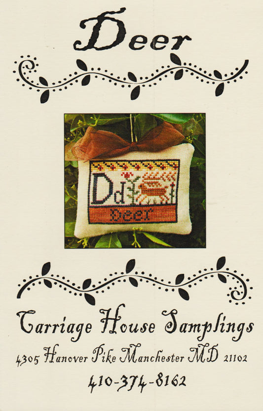 Carriage House Samplings Deer cross stitch pattern