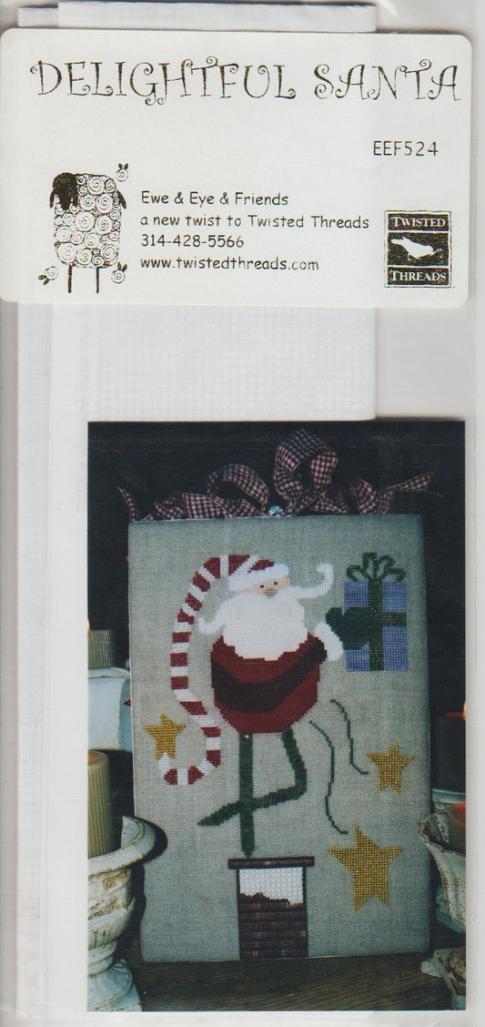Ewe & Eye Delightful Santa cross stitch pattern