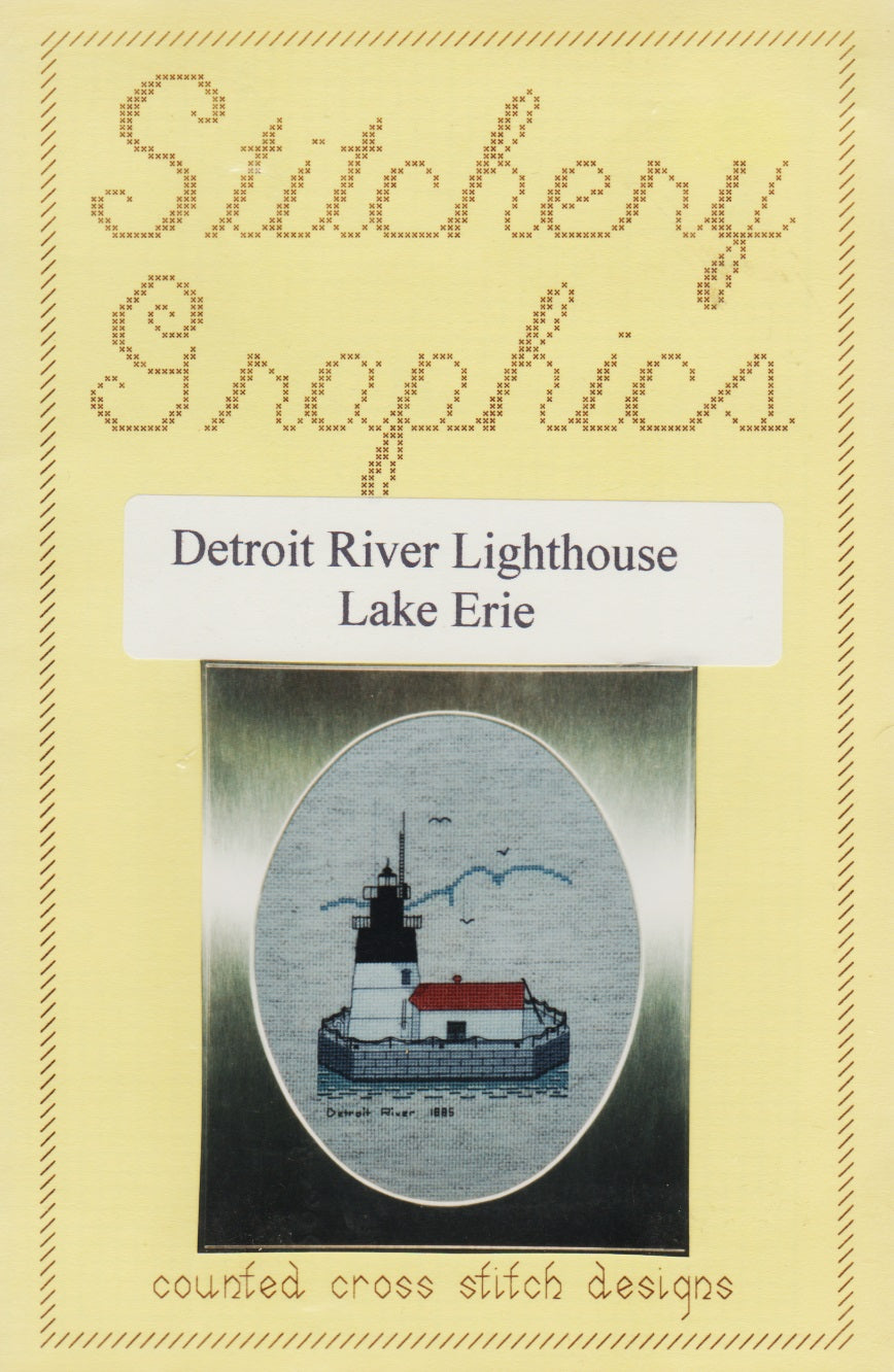 Stitchery Graphics Detroit River Lighthouse Lake Erie cross stitch pattern