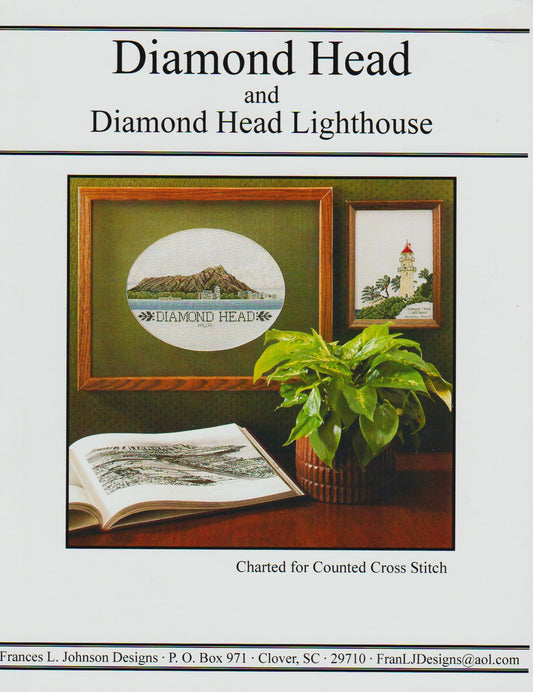 FranLJDesigns Diamond Head Lighthouse cross stitch pattern