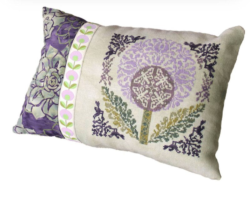 Ink Circles Dilly Dahlia F3 flower cross stitch pattern