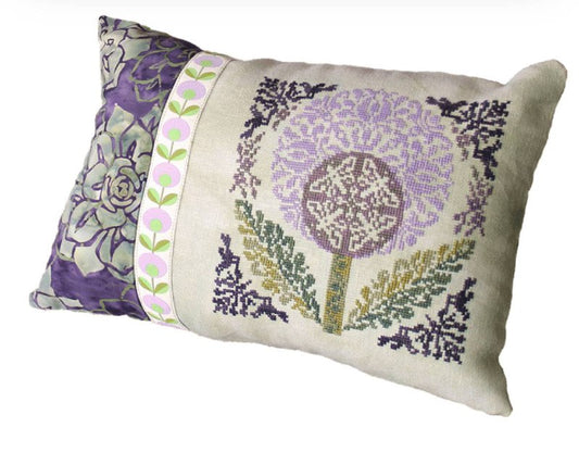 Ink Circles Dilly Dahlia F3 flower cross stitch pattern