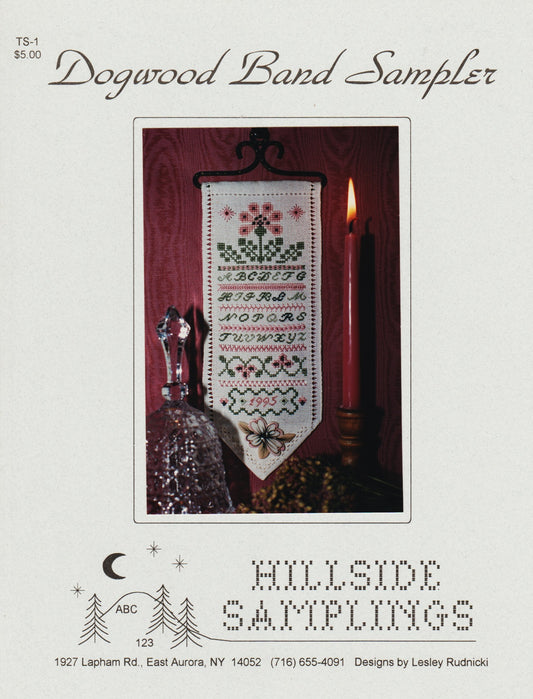 Hillside Samplings Dogwood Band Sampler TS-1 cross stitch pattern