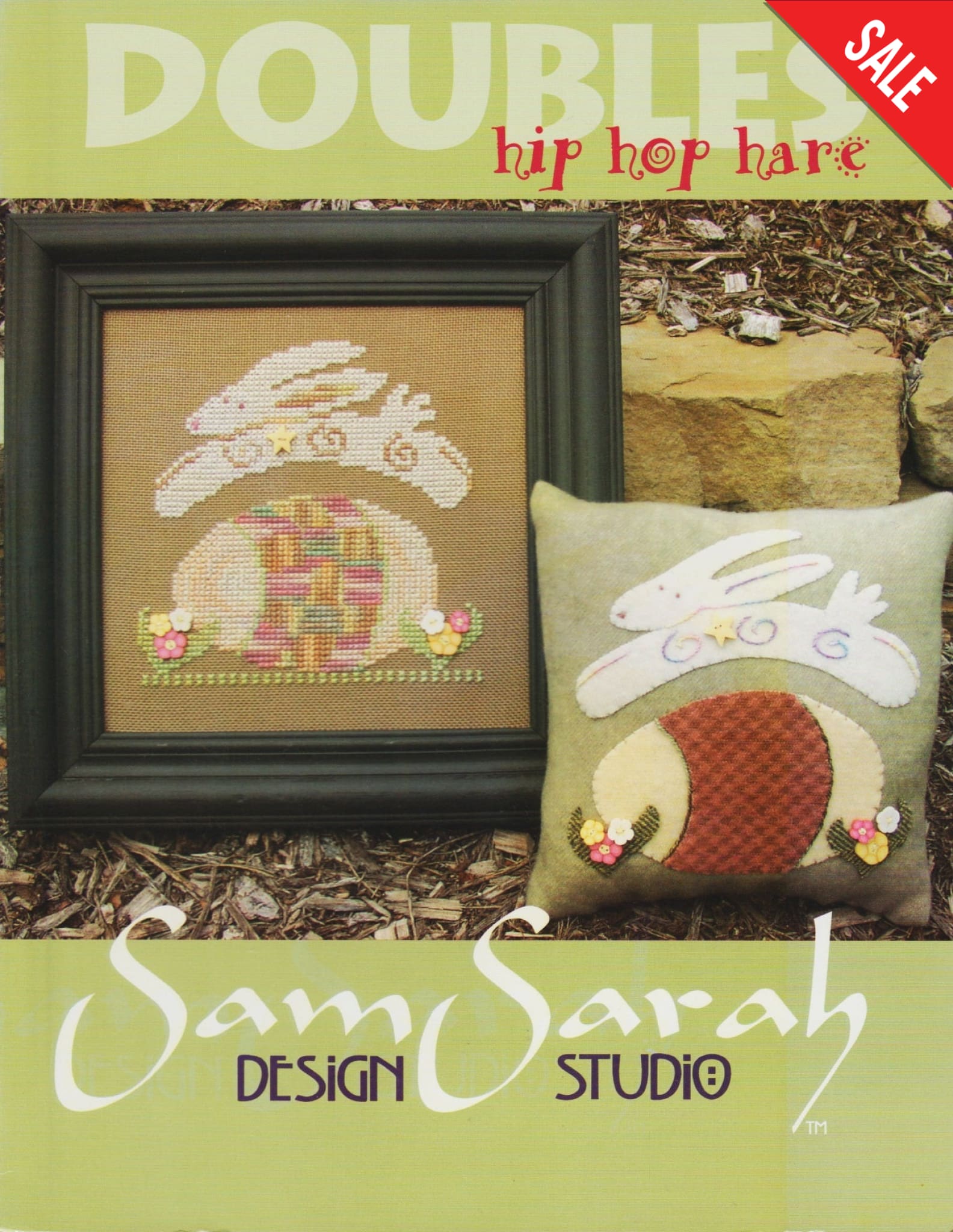 Sam Sarah Doubles Hip Hop Hare Easter cross stitch pattern