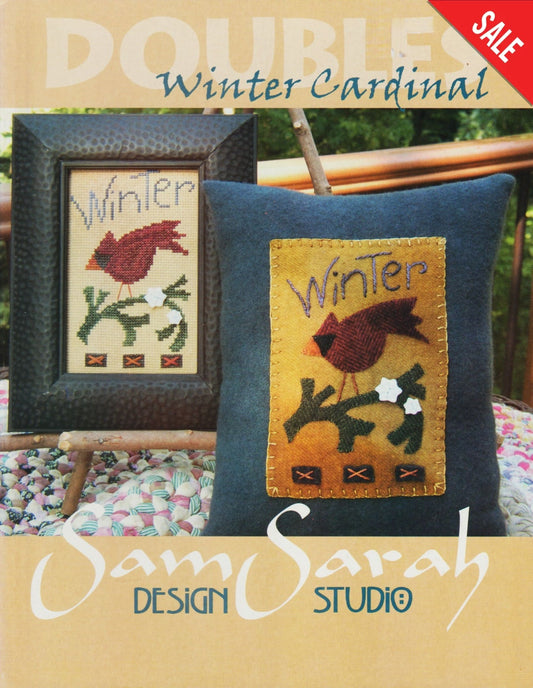 Sam Sarah Doubles Winter Cardinal cross stitch pattern