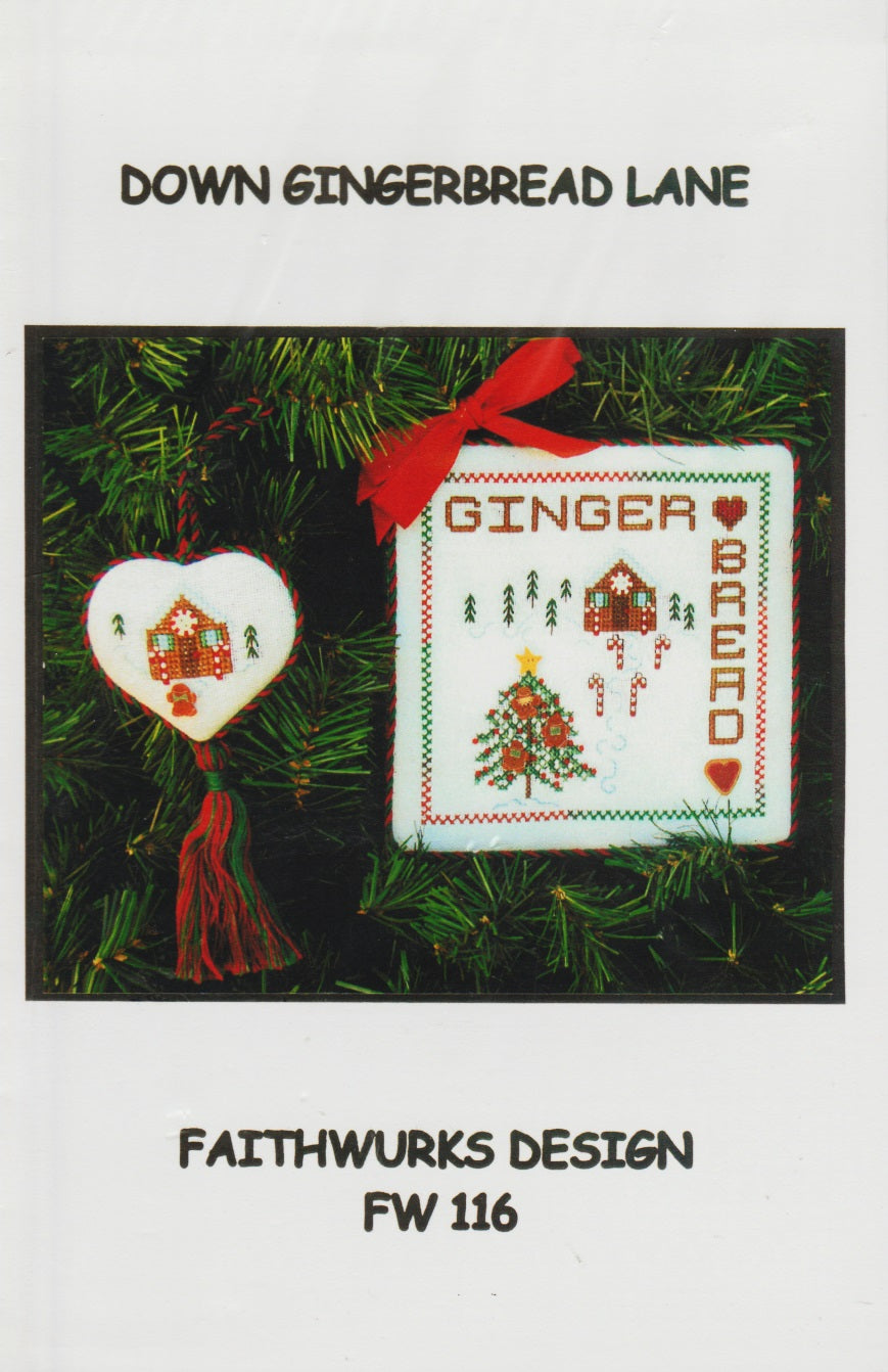 Faithwurks Down Gingerbread Lane FW116 christmas cross stitch pattern