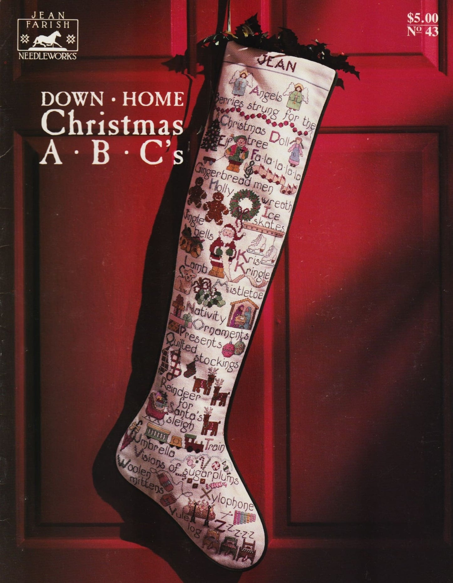 Jean Farish Down Home Christmas ABC's 43 stocking ornaments cross stitch pattern