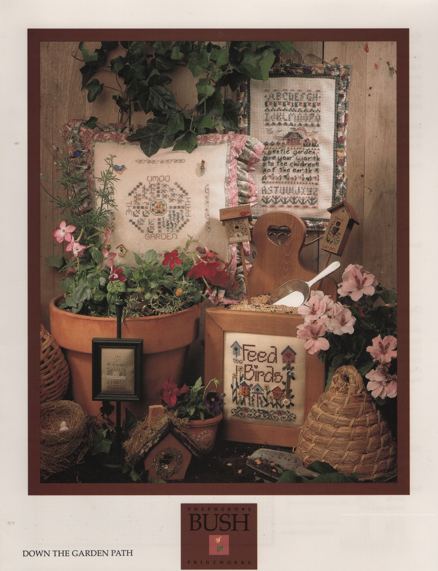 Shepherd's Bush Down The Garden Path floral cross stitch pattern