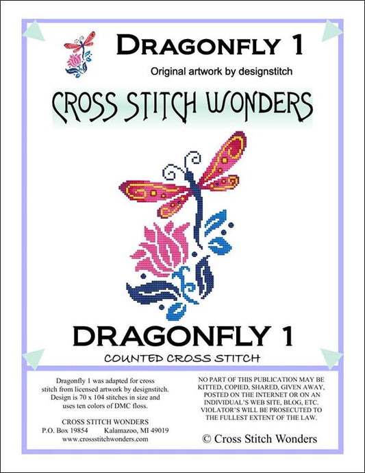 Cross Stitch Wonders Dragonfly 1 cross stitch pattern