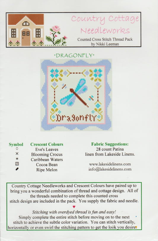 Country Cottage Needleworks Dragonfly cross stitch pattern