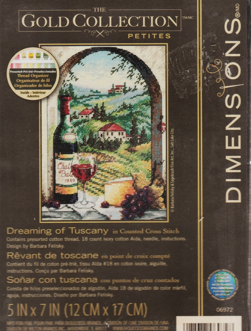 Dimensions Dreaming of Tuscany 06972 cross stitch kit