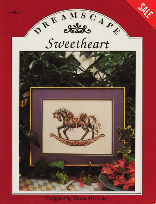 Just CrossStitch Dreamscape Sweetheart Teresa Wentzler rocking horse cross stitch pattern