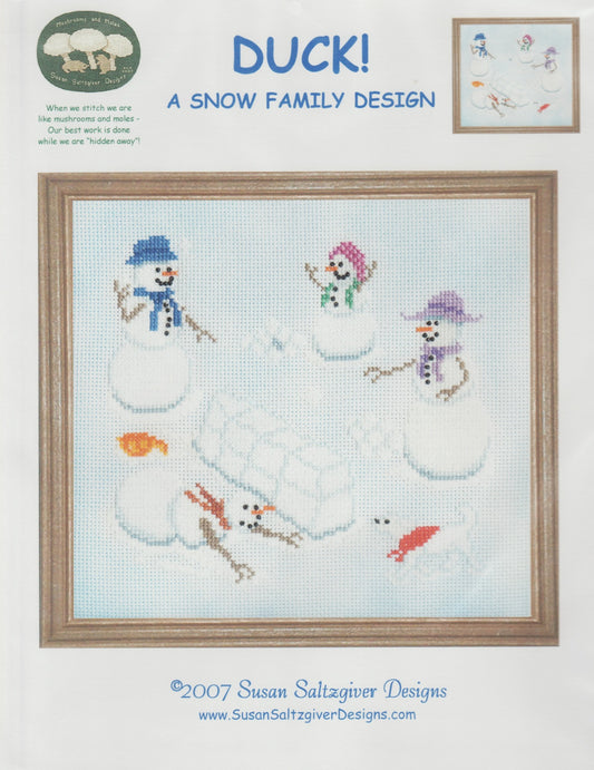 Susan Saltzgiver Duck! snowman cross stitch pattern
