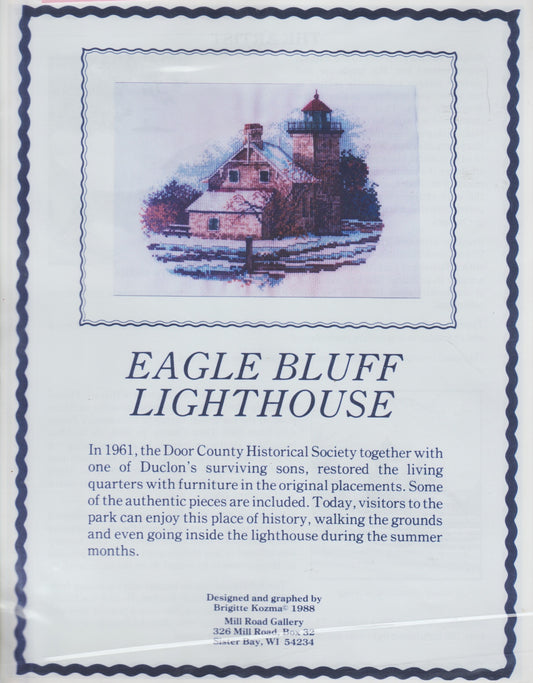 Bridgette Kozma Eagle Bluff Lighthouse cross stitch pattern