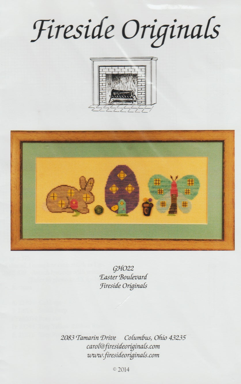 Fireside Originals Easter Boulevard cross stitch pattern