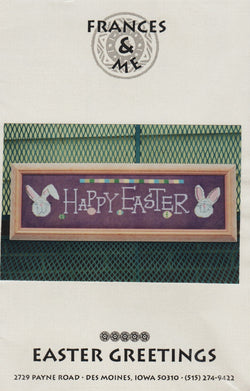 Frances & Me Easter Greetings cross stitch pattern