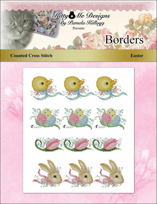 Kitty & Me Easter cross stitch pattern
