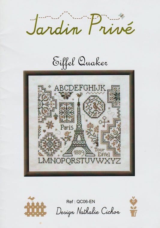 Jardin Prive Eiffel Quaker cross stitch pattern
