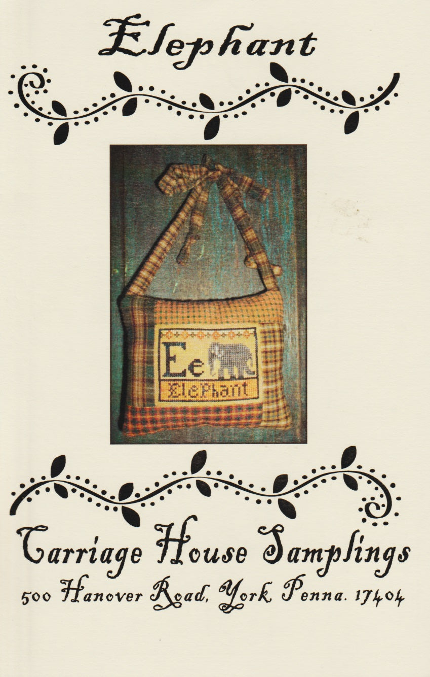 Carriage House Elephant cross stitch pattern