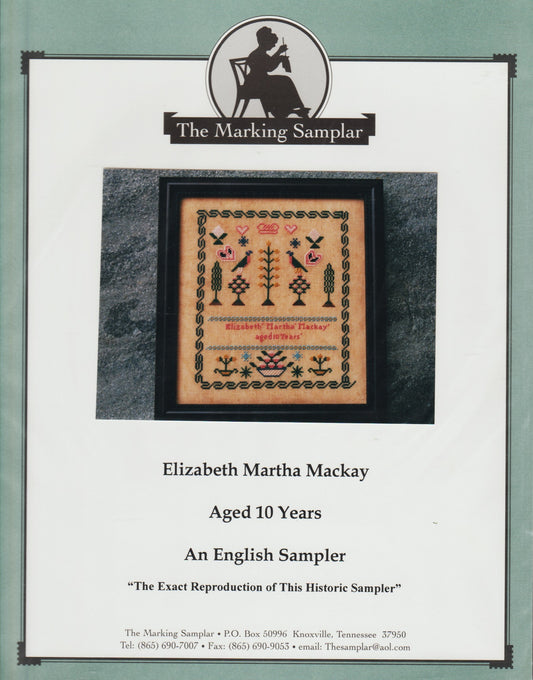 The Marking Samplar Elizabet Martha Mackay cross stitch pattern