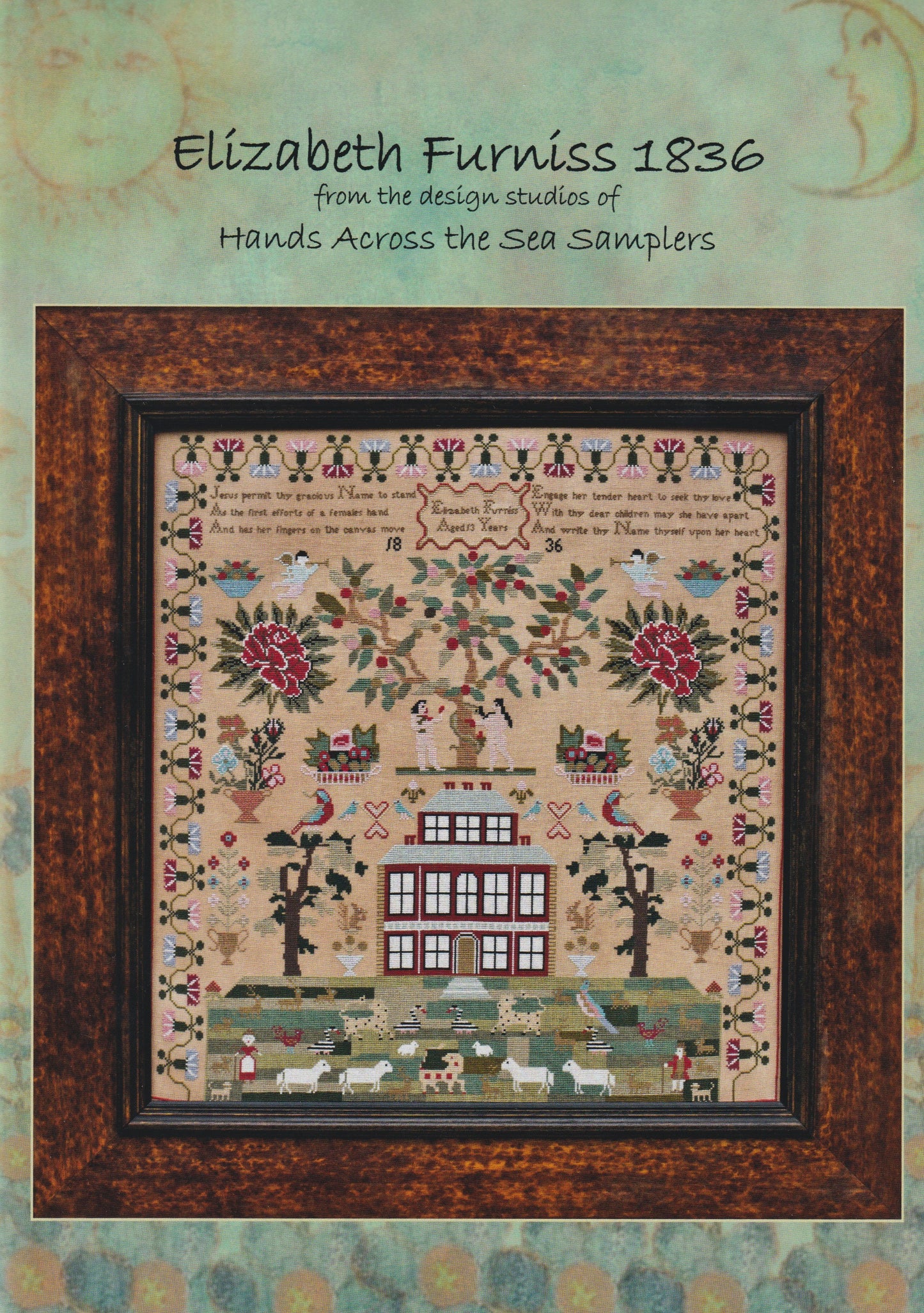 hands Across The Sea Samplers Elizabeth Furniss 1836 cross stitch pattern