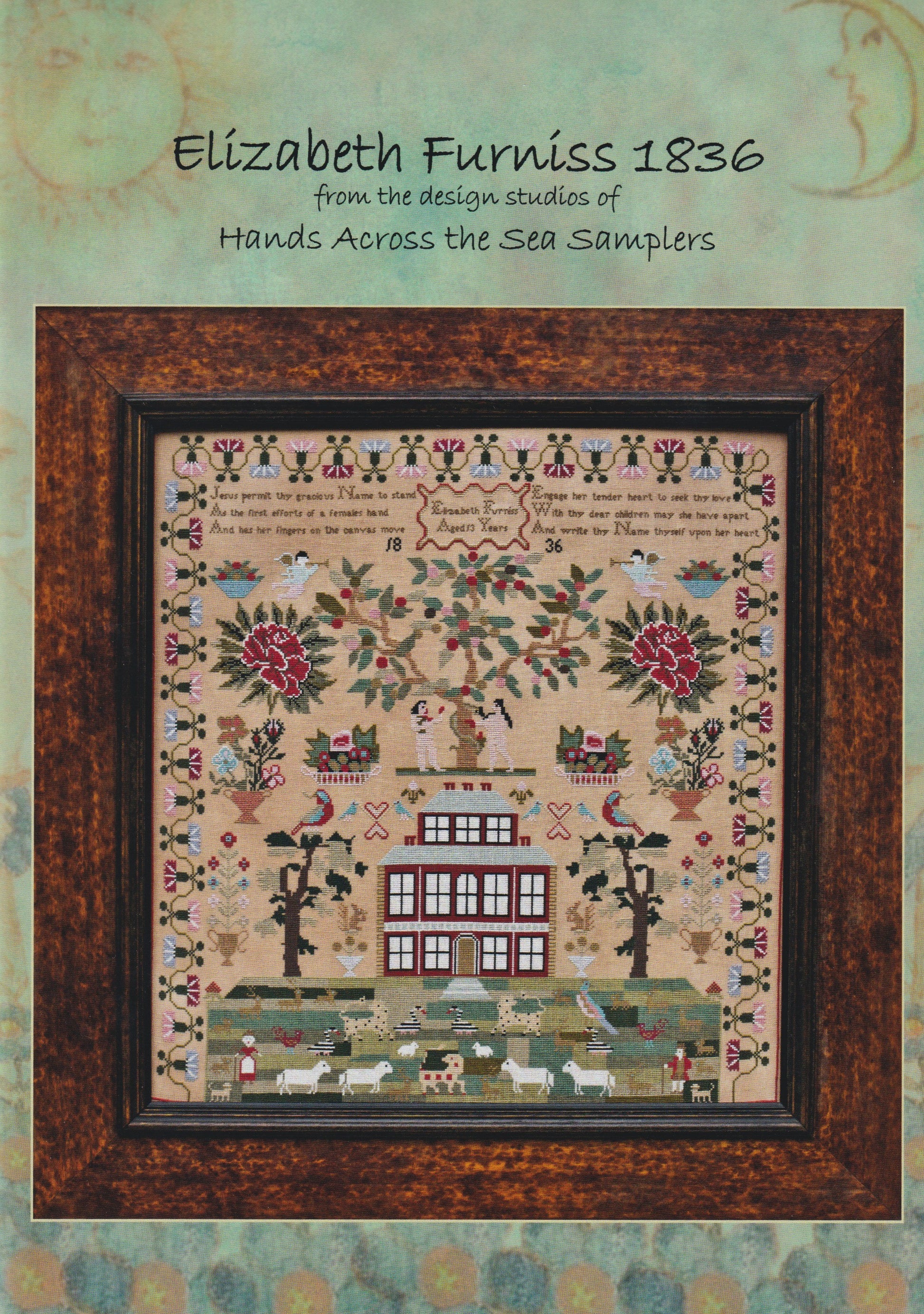 hands Across The Sea Samplers Elizabeth Furniss 1836 cross stitch pattern