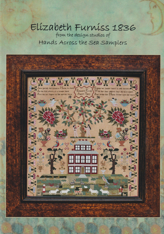 hands Across The Sea Samplers Elizabeth Furniss 1836 cross stitch pattern