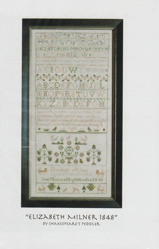 Shakespear's Peddler Elizabeth Milner 1848 cross stitch pattern