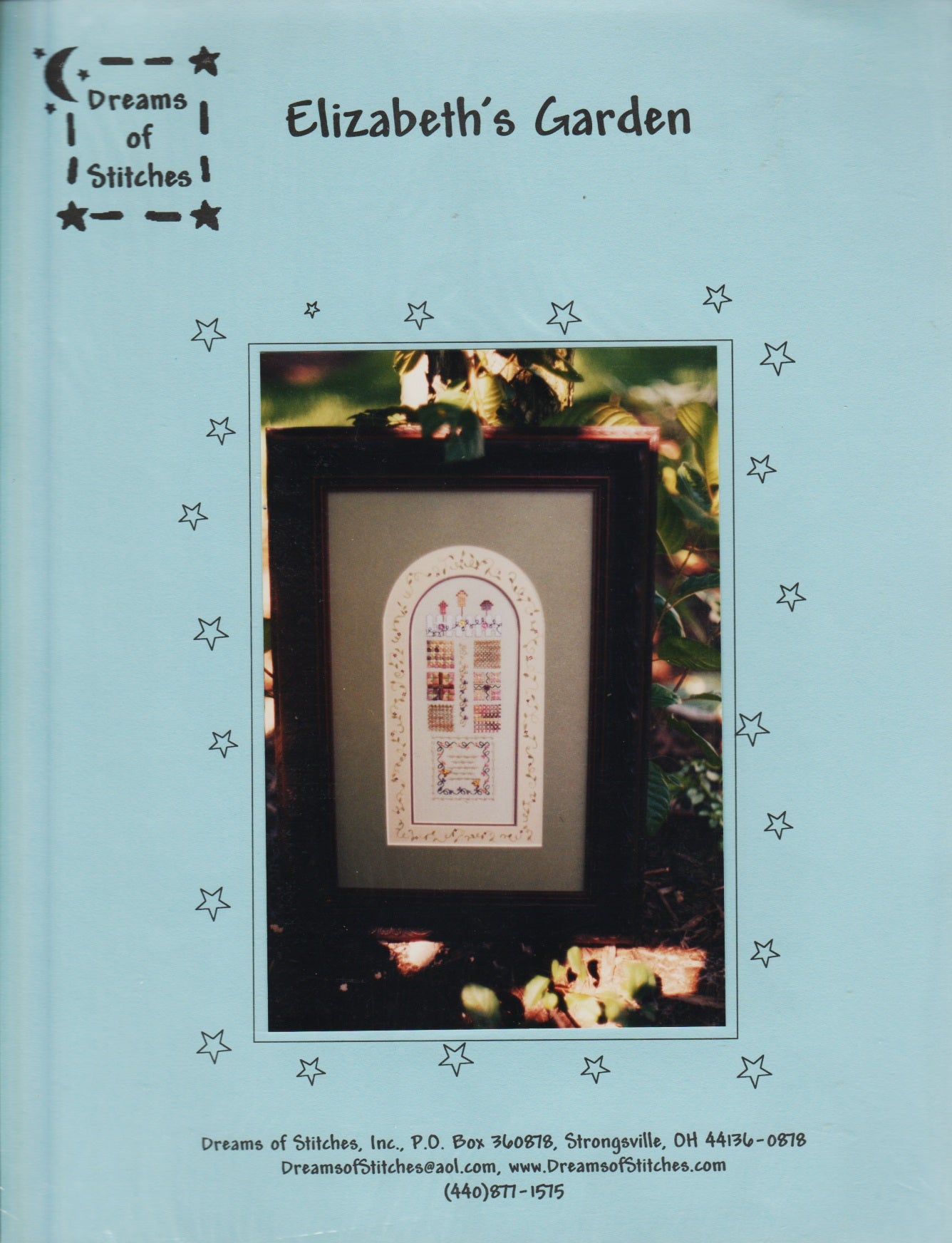 Dreams of Stitches Elizabeth's Garden cross stitch pattern