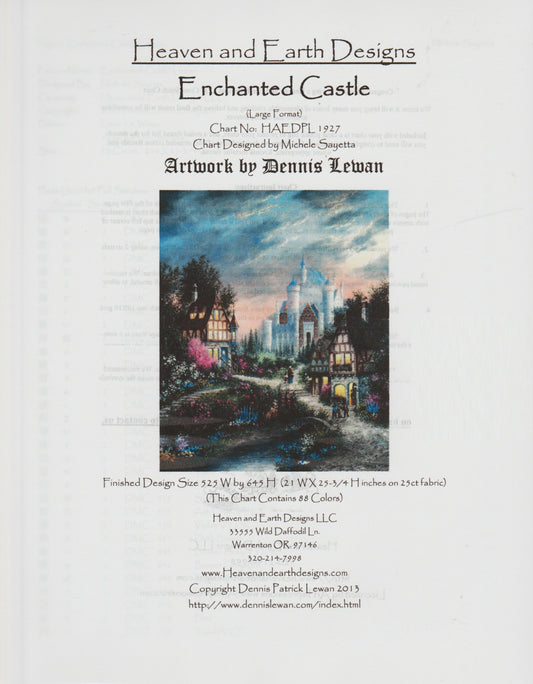 Heaven and Earth Designs Enchanted Castle HAEDPL1927 cross stitch pattern