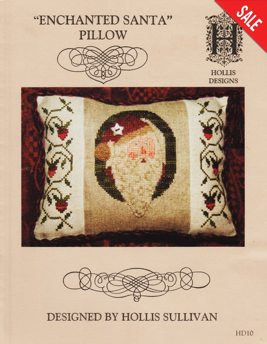 Hollis Designs Enchanted Santa Pillow HD10cross stitch pattern