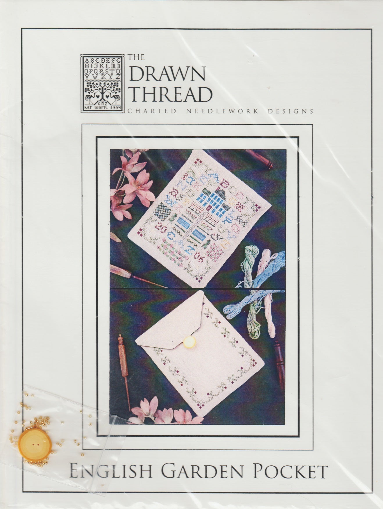 Drawn Thread English Garden Pocket cross stitch pattern