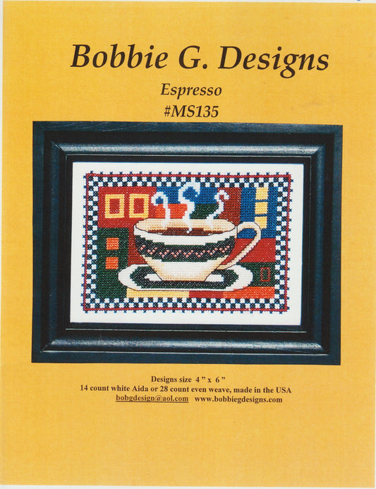 Bobbie G. Espresso MS135 cross stitch pattern