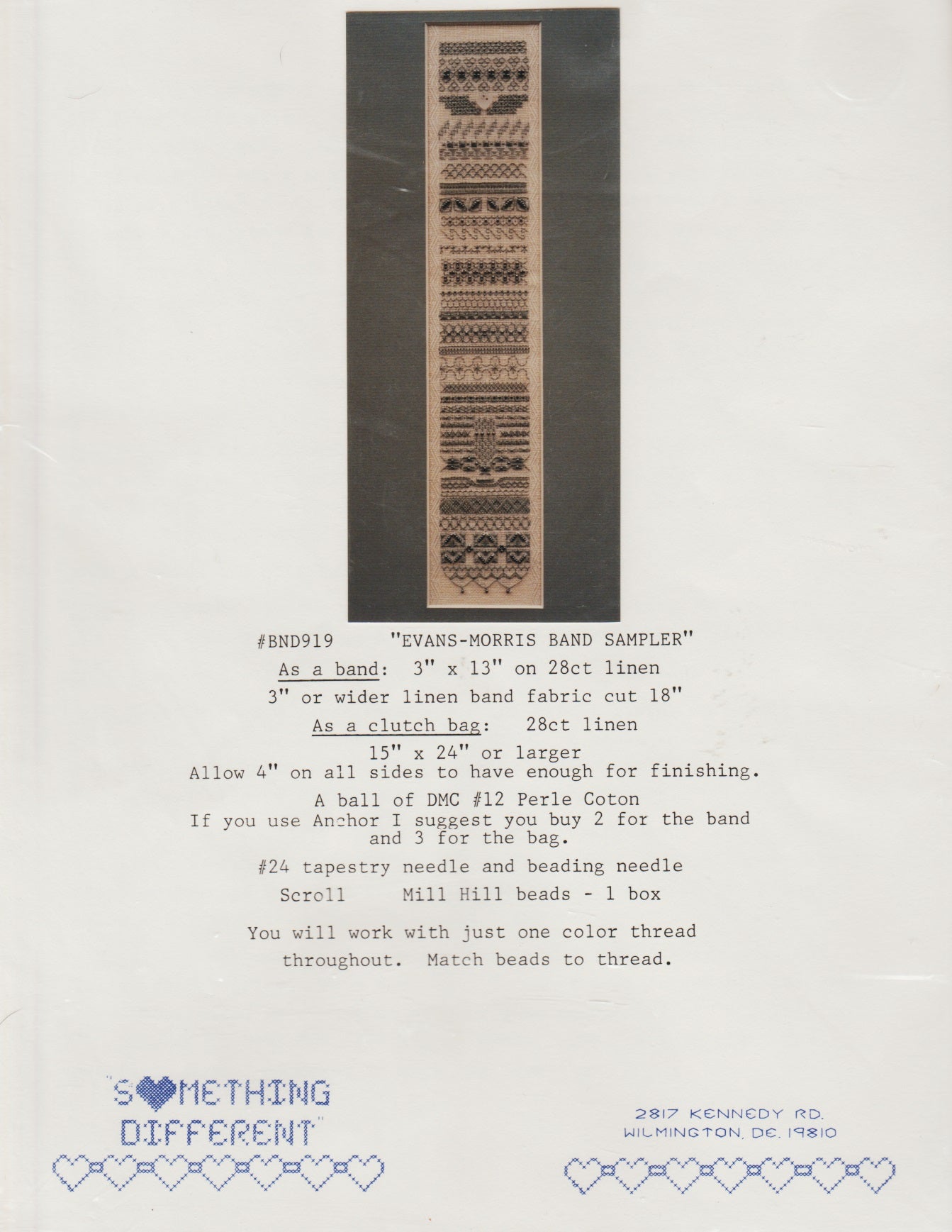 Evans-Morris Band Sampler pattern – Sandra's Stitch Stash