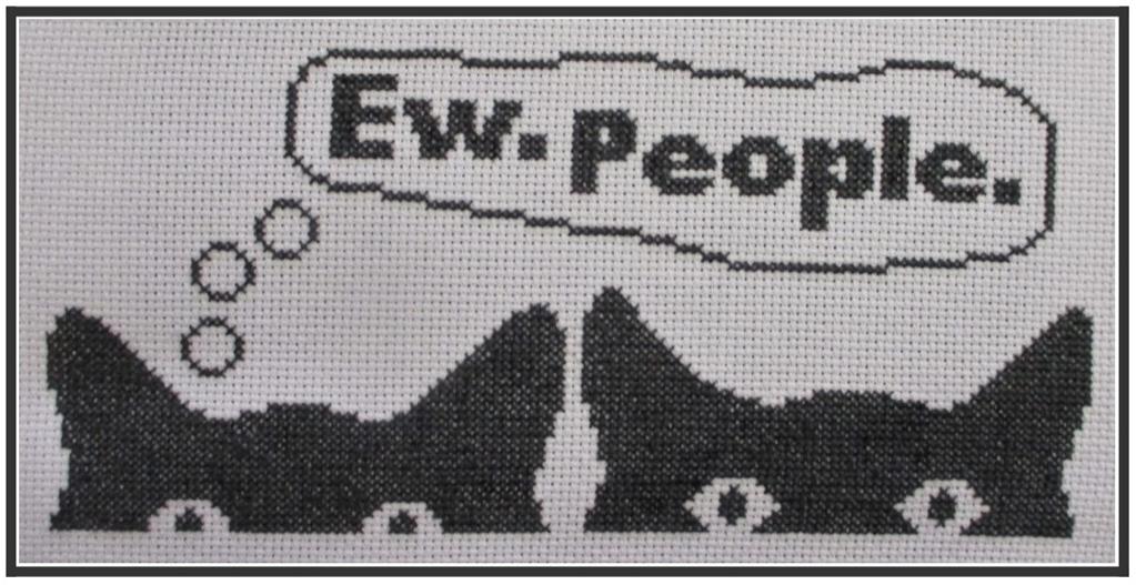 Stitcherhood Ew. People. cat cross stitch pattern