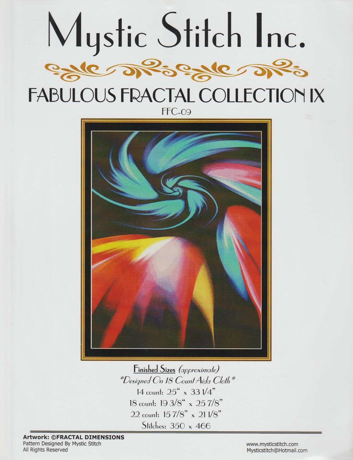 Mystic Stitch Fabulous Fractal Collection IX FFC-09 cross stitch pattern