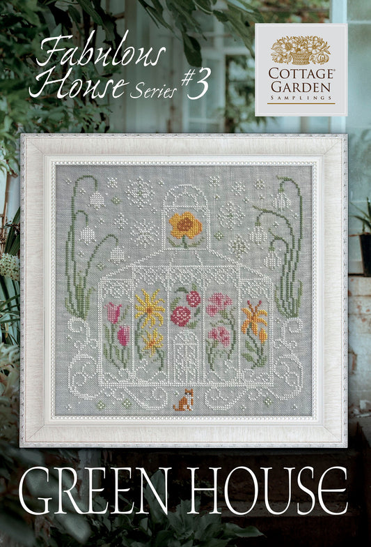 Cottage Garden Fabulous Houses #3 - Green House cross stitch pattern