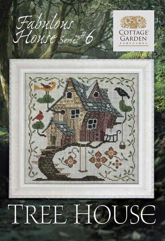 Cottage Garden Fabulous Houses #6 - Tree House CGS-1117 cross stitch pattern