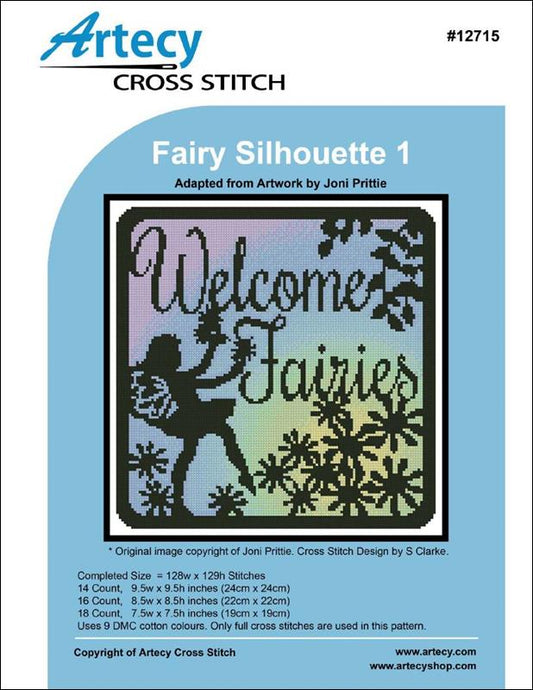 Artecy Fairy Silhouette Square 1 12715 cross stitch pattern
