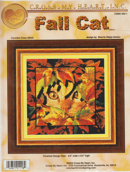 Cross My Heart Fall Cat CSBK-262-1 cross stitch kit