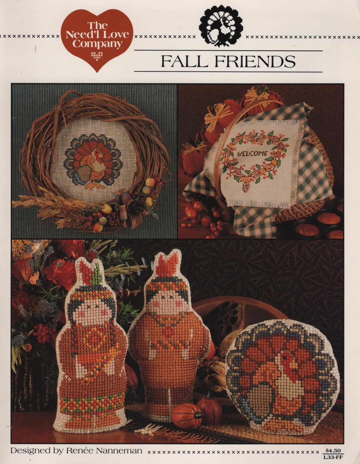 Need'l Love Company Fall Friends L3-FF Thanksgiving cross stitch pattern