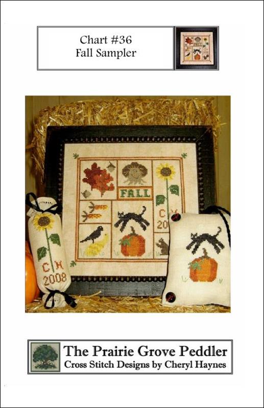 Prairie Grove Peddler Fall Sampler 36 cross stitch pattern