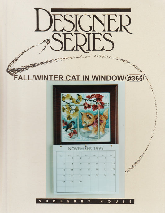Sudberry House Fall/Winter Cat In Window 365 cross stitch pattern
