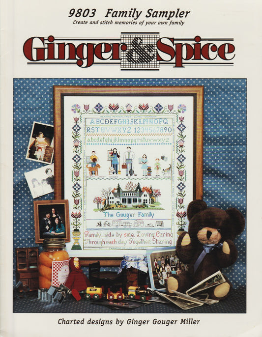 Ginger & Spice Family Sampler 9803 cross stitch pattern