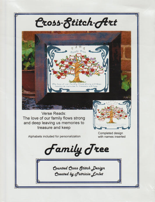 Cross-Stitch-Art Family Tree genealogy cross stitch pattern
